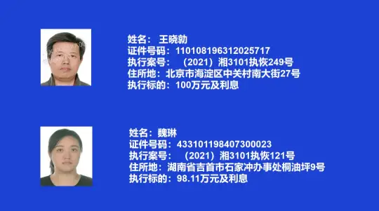 吉首市人民法院：关于发布失信被执行人名单信息的公告（2022年第二期）(图3)