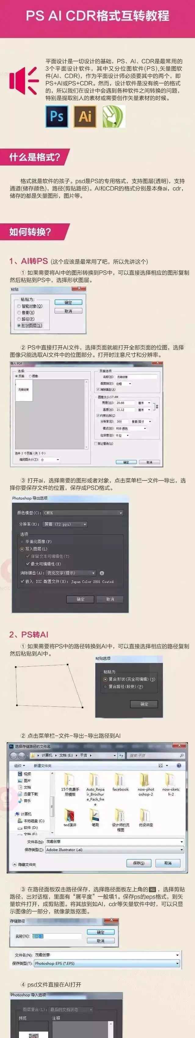 PS AI CDR文件格式相互转换方法大全(图1)
